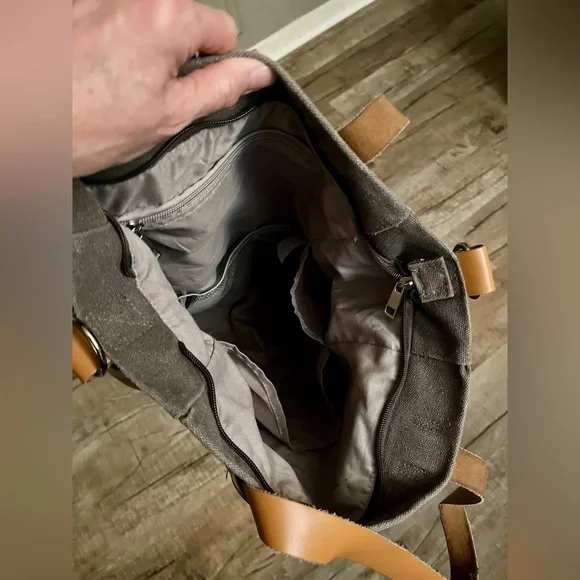 👜 Pragma Style Canvas Tote Crossbody Bag – taupe - Picture 4 of 7